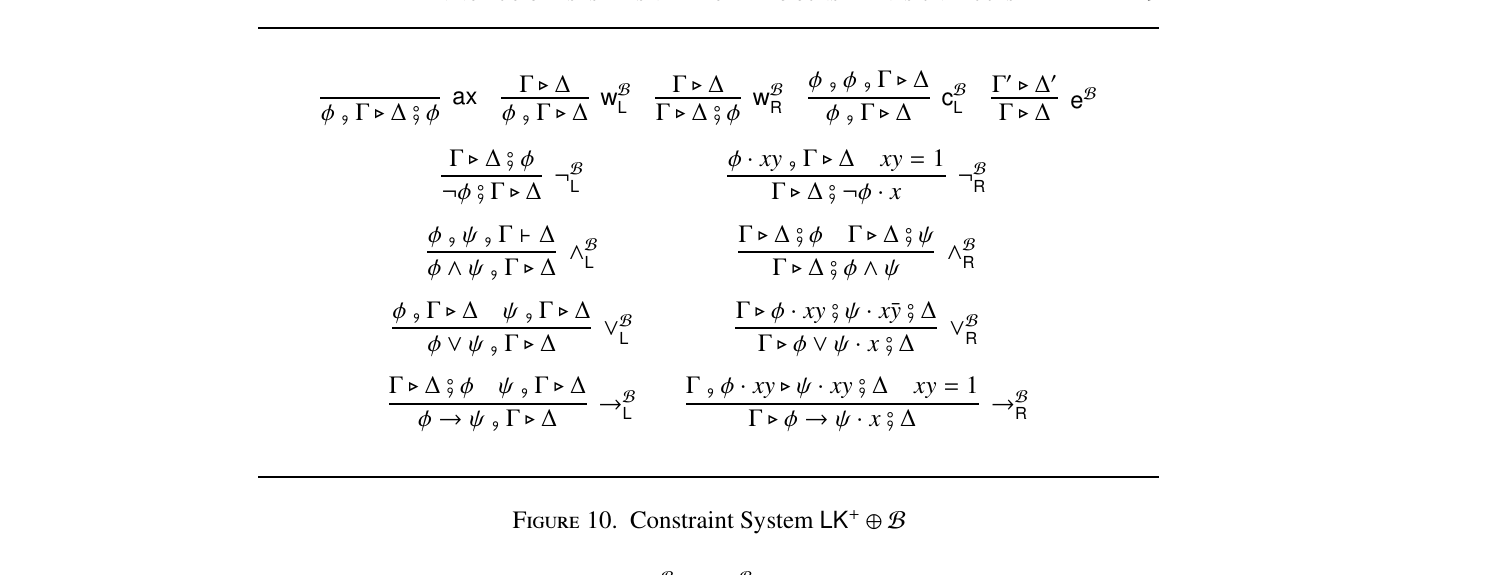 Figure 10. Constraint System LK+ $\oplus$ B