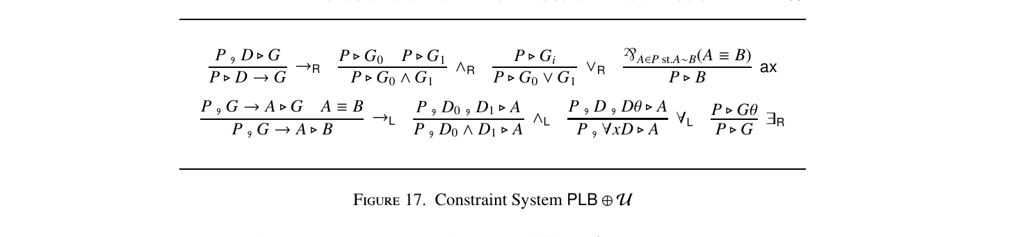 Figure 17. Constraint System PLB $\oplus$ U